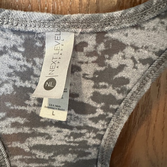 Next Level Apparel Patriotic Tank Top Jets USA Gray Racerback Women's - Picture 2 of 4